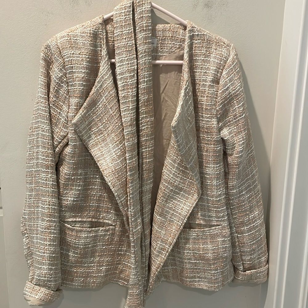 Lovers + Friends Open front Blazer tan size XS